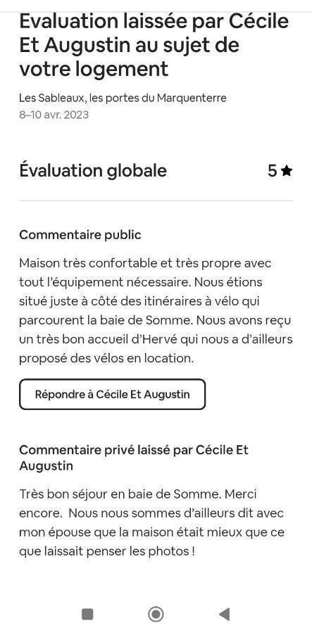 Les Sableaux, Les Portes Du Marquenterre Saint-Quentin-en-Tourmont Εξωτερικό φωτογραφία